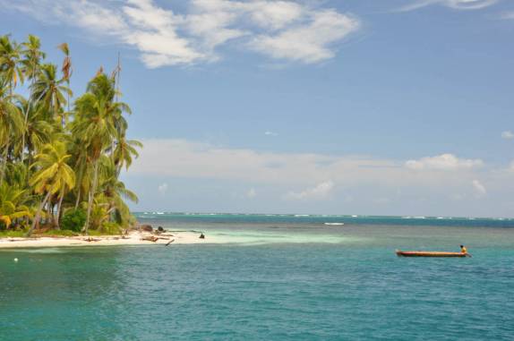 Uma das ilhas paradisíacas do arquipélago de San Blás, na costa do Panamá